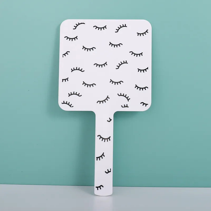 White|Eyelash Square Mirror