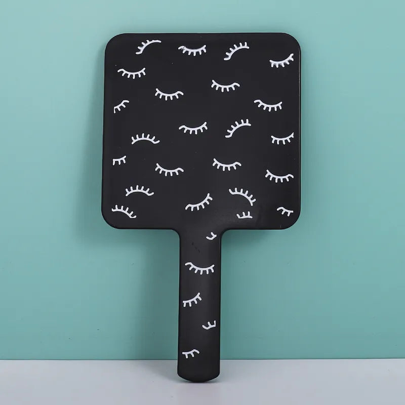 Super Cute Black Eyelash Square Hand Mirror