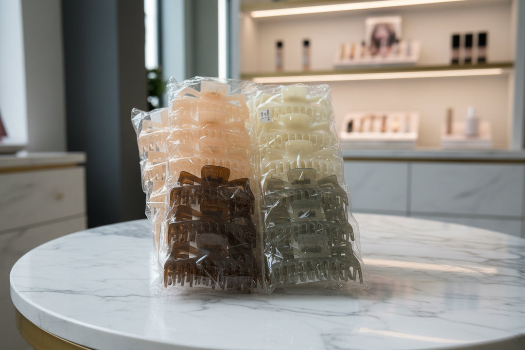 Large Clear Nude Claw Hair Clips