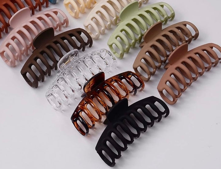 Large Plastic Nude Claw Hair Clip-12 Ct.