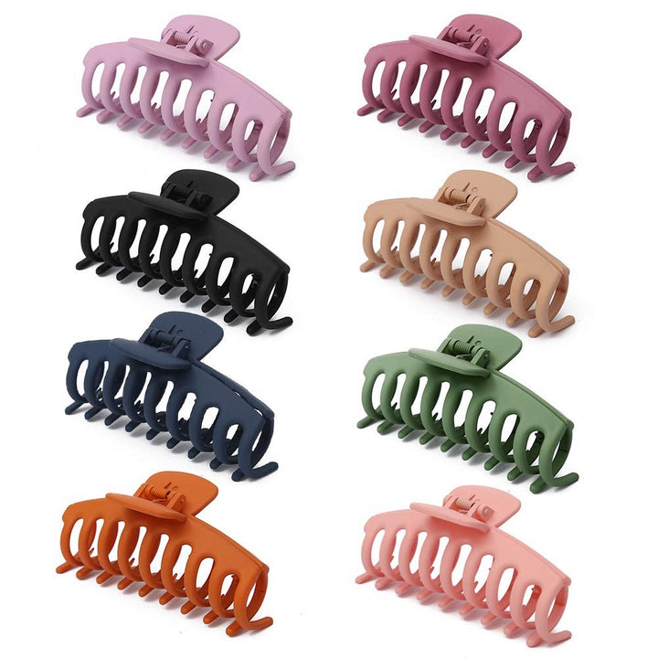 Large Plastic Claw Hair Clips Vibrate Colors-12 Ct.