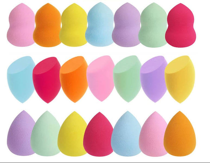 Beauty Sponge Applicator Set in Pastels - Cosmetic Makeup Blender For Foundation, Blush, Concealer, Eyeshadow, Contour & Highlighter