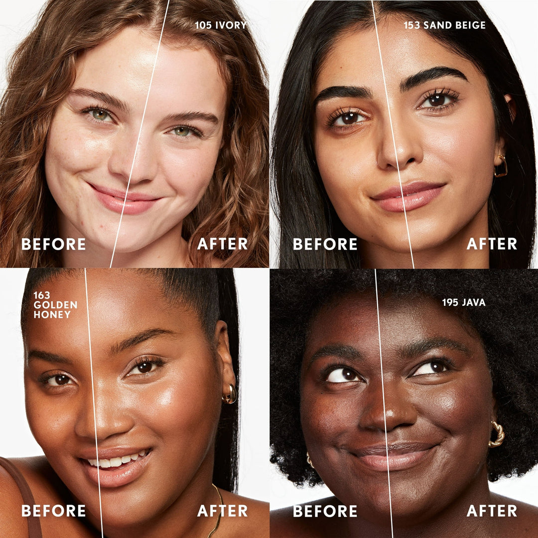 COVERGIRL Clean Invisible Liquid Foundation, 150 Creamy Beige, 1.0 fl oz