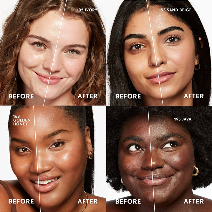 COVERGIRL Clean Invisible Liquid Foundation, 150 Creamy Beige, 1.0 fl oz